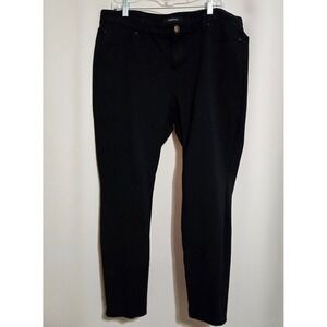 Liverpool Black Ponte Knit Trousers Pants Stretch Career Business Women size 16